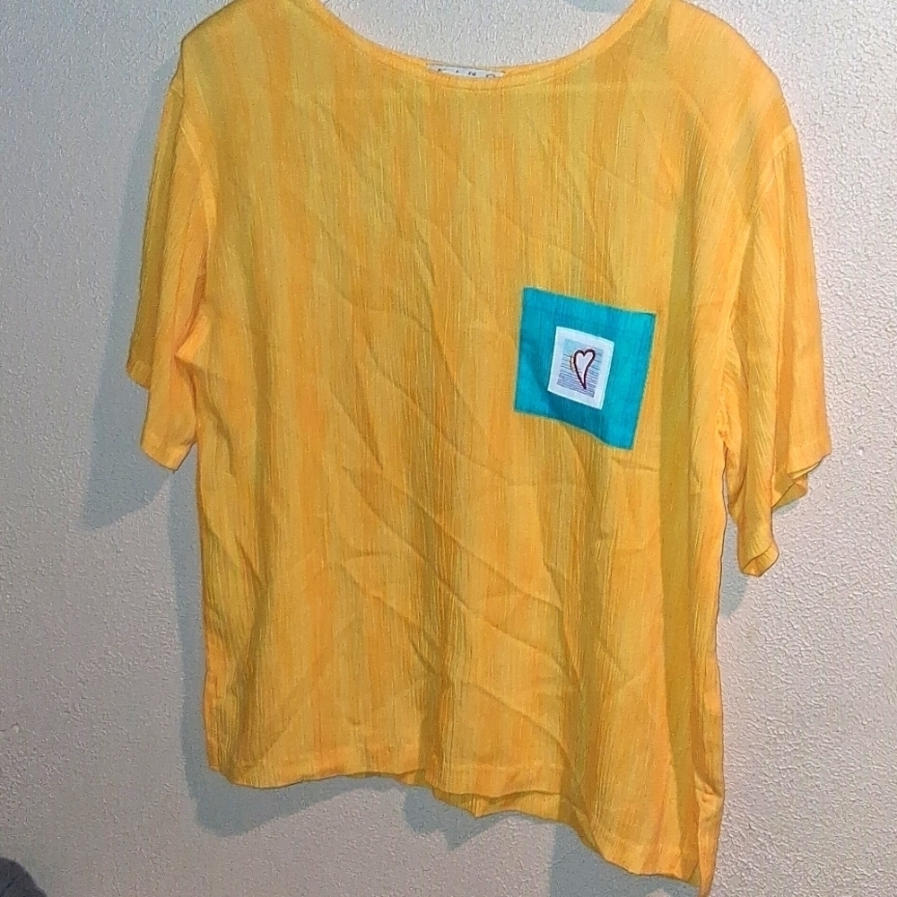Nino Wong California vintage blouse Made in USA Colorful Unique S